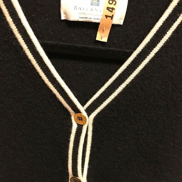 Ballantyne Cashmere Cardigan Sweater Blue Medium - Picture 11 of 16